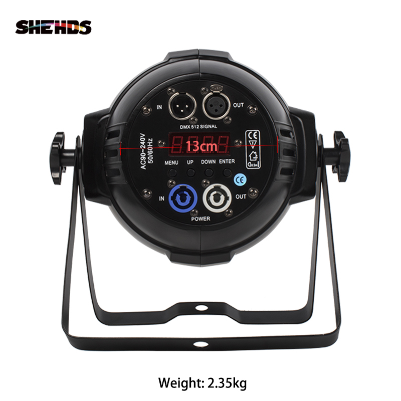 SHEHDS LED Par 18x18W RGBWA+UV 4/6In1 Light For Wedding Gathering Birthday