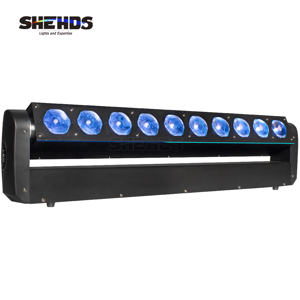 SHEHDS LED 10x40W RGBW 4in1Beam Moving Head Light Wall Wash Light DJ Disco Stage Show Party Bar Dance Floor Effect Lighting Equipment