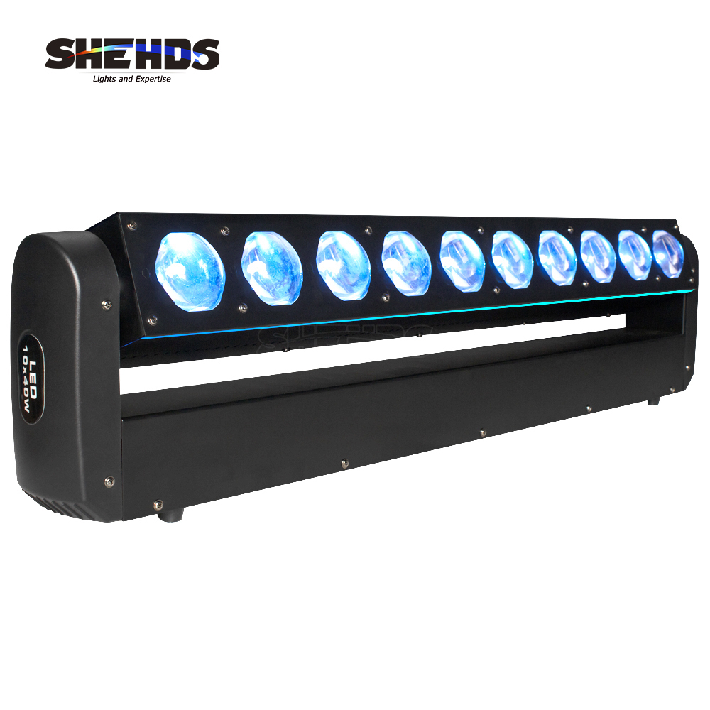 SHEHDS LED 10x40W RGBW 4in1Beam Moving Head Light Wall Wash Light DJ Disco Stage Show Party Bar Dance Floor Effect Lighting Equipment
