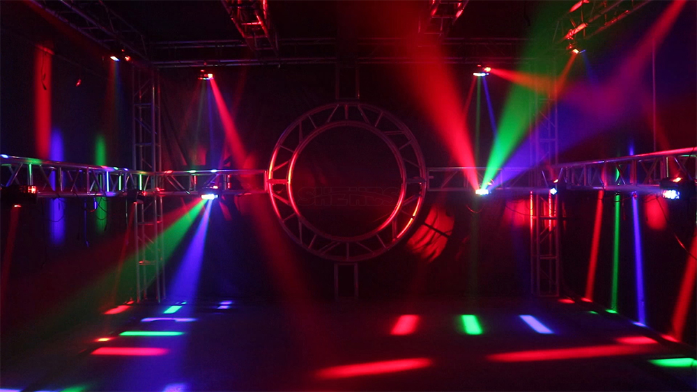 SHEHDS Mini LED Beam 8x6W RGBW Laser Moving Head Lighting For  DJ Show