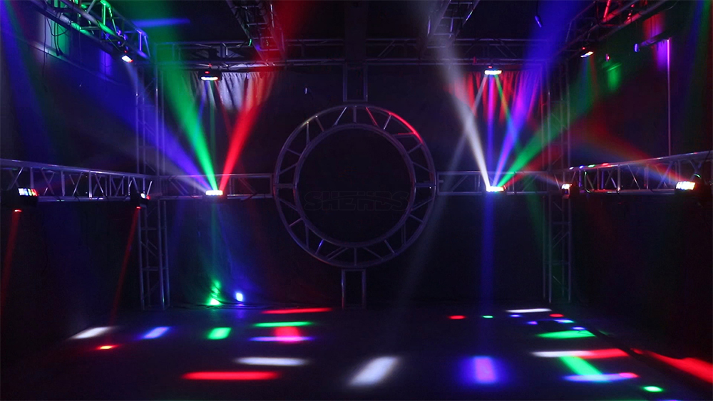 SHEHDS Mini LED Beam 8x6W RGBW Laser Moving Head Lighting For  DJ Show