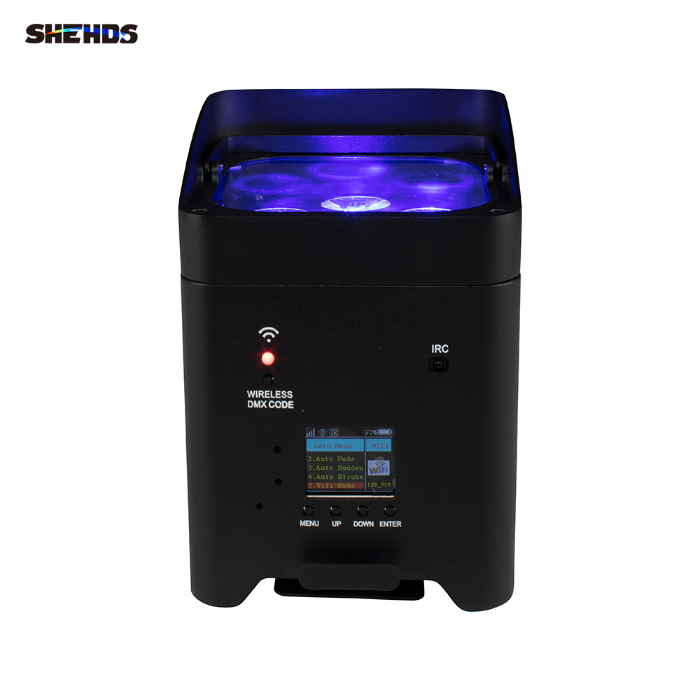 SHEHDS LED  6x18W RGBWA+UV Battery Lighting With Flight Case