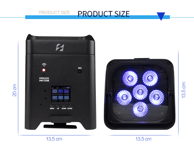 SHEHDS LED  6x18W RGBWA+UV Battery Lighting For DJ Disco Club Show