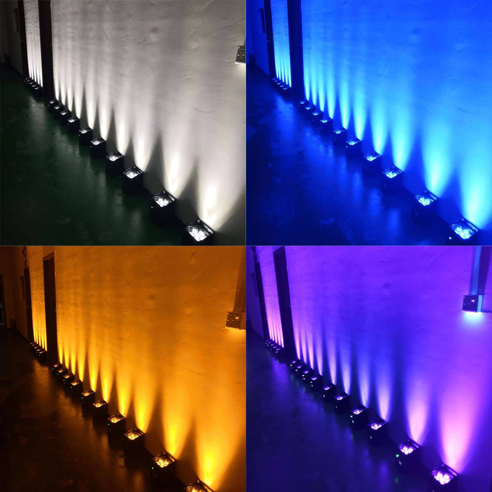 SHEHDS LED  6x18W RGBWA+UV Battery Lighting With Flight Case