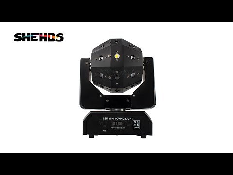 SHEHDS New High Brightness 16X3W LED Football Moving head light 3in1(Beam&Laser&Strobe) Lighting Red and Green Laser For Disco Gig Dj