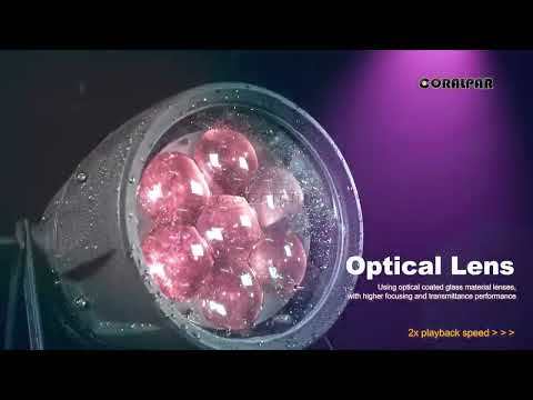 CORALPAR Waterproof IP65 LED Zoom&Wash Bee Eye 7x40W RGBW 4in1 Par Light For Outdoor  Wedding Church