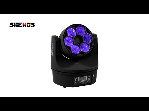 SHEHDS LED Beam+Wash 6x15W RGBW 4IN1 Bees Eye Moving Head Light For