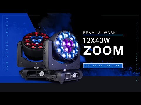 JMS WEBB LED Beam&Wash Bee Eye 12x40w RGBW Moving Head For Church Theater  DJ Disco