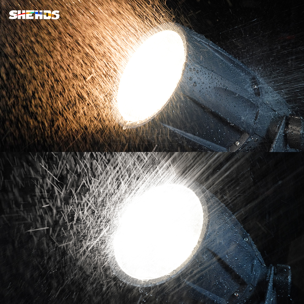 SHEHDS Waterproof (IP65)LED 300W Zoom&Wash RGBW 4in1/Cool&Warm White 2in1 COB Par Light For Outdoor Wedding Church Theater