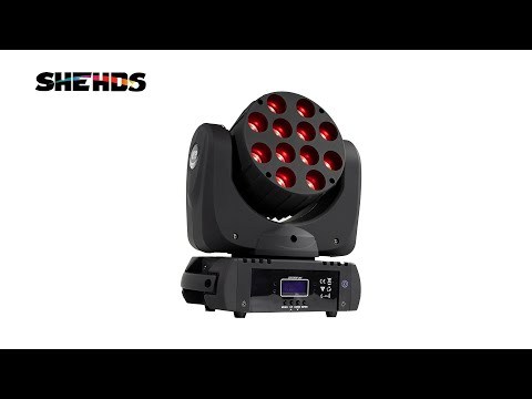 SHEHDS LED Beam 12x12W RGBW Moving Head Light DMX512 Good For Patry DJ Disco Concert