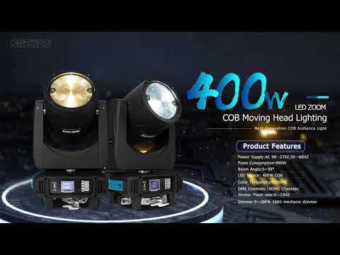 SHEHDS COB 400W Warm+Cold White /COB 400W RGBY Moving Head Light For Church Theater Dj