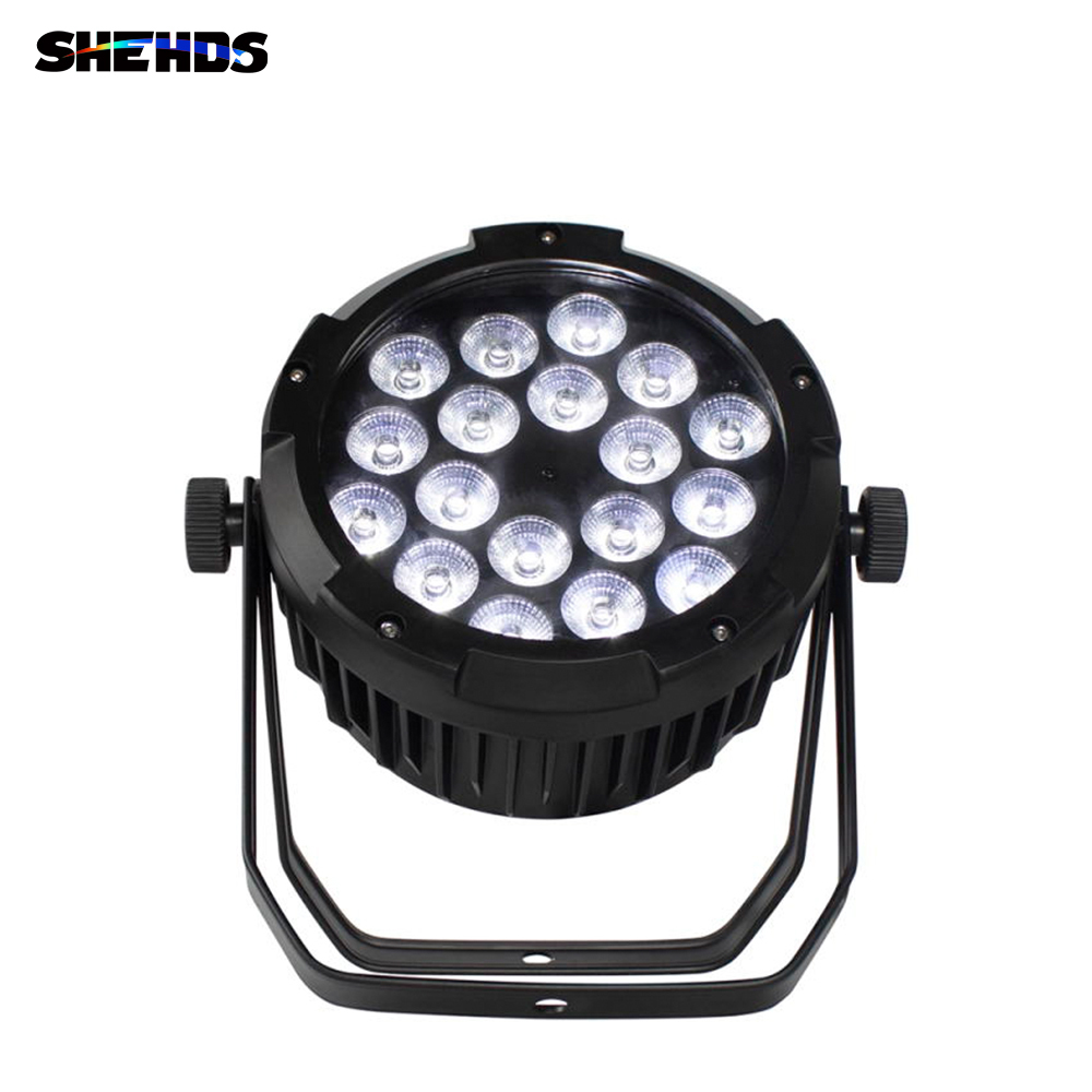 SHEHDS LED Par Light 18x18W 6in1 RGBWA+UV IP65 Waterproof Lighitng For Outdoor DJ Club Wedding