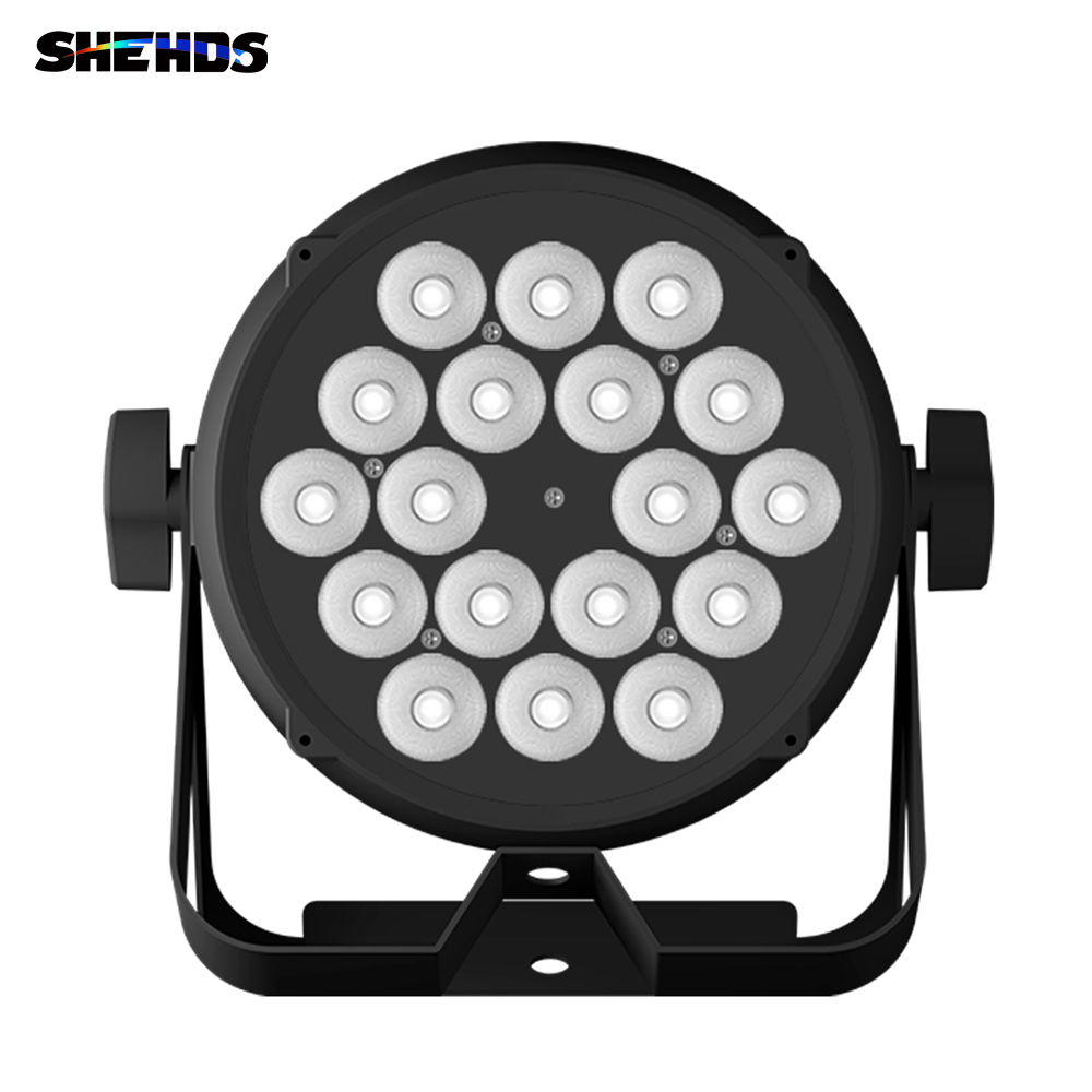 SHEHDS  Aluminum Alloy LED Flat Par 18x12W RGBWA+UV New Waterproof Touchscreens With RDM Function Lighting For DJ Wedding