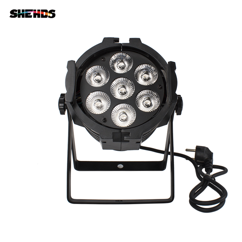 SHEHDS LED Aluminum Alloy 7x18W RGBWA+UV Mini Par For DJ Stage Lights