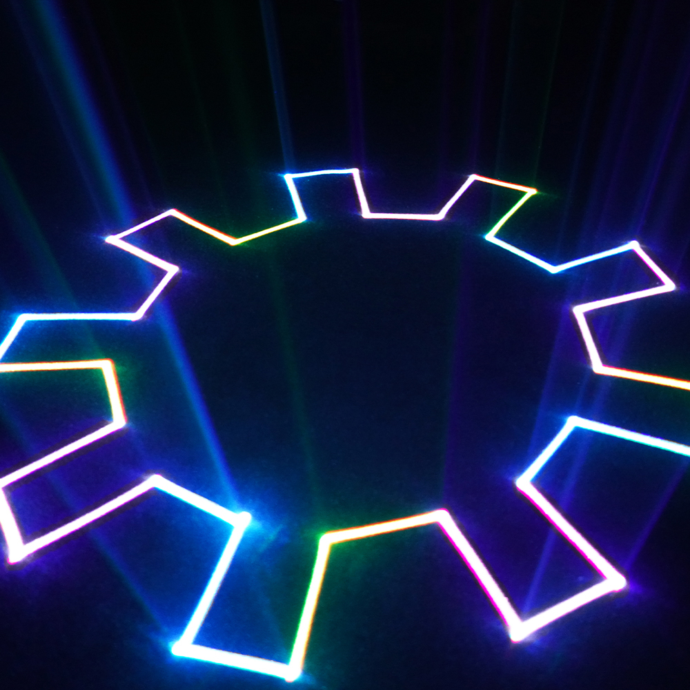 SHEHDS Laser 3W RGB  Animation Laser Light for Performance Stage Wedding DJ Nightclub