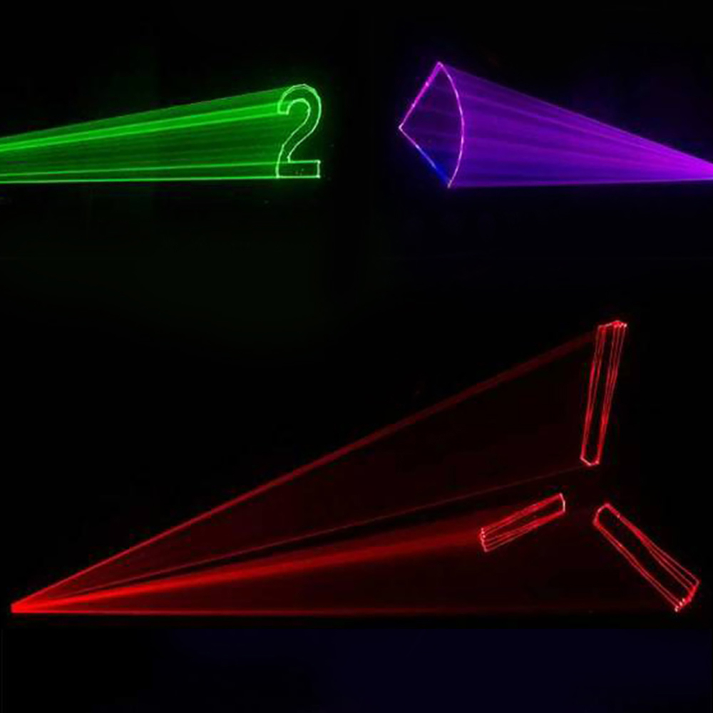 SHEHDS Full Color 3D Effect 3W RGB Laser Scanner Lights For  DJ Party