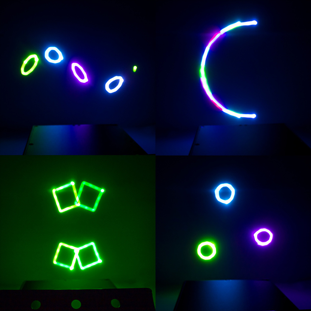 SHEHDS Full Color 3D Effect 3W RGB Laser Scanner Lights For  DJ Party