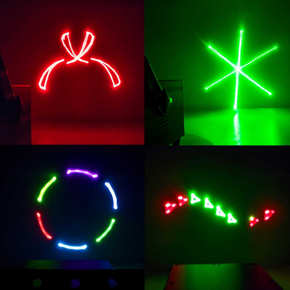 SHEHDS Full Color 3D Effect 3W RGB Laser Scanner Lights For  DJ Party