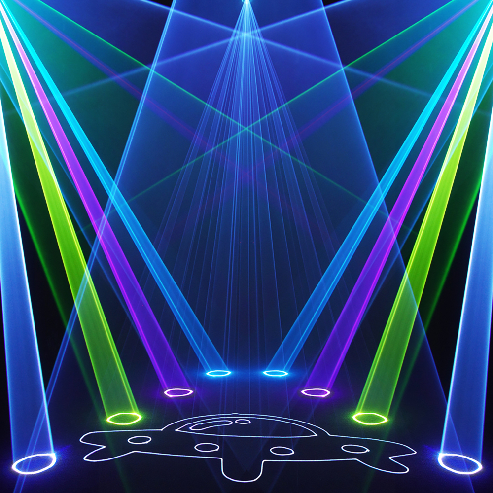SHEHDS Constellaser 12W Moving Head Laser Light With Ring Effect For Club Wedding Party