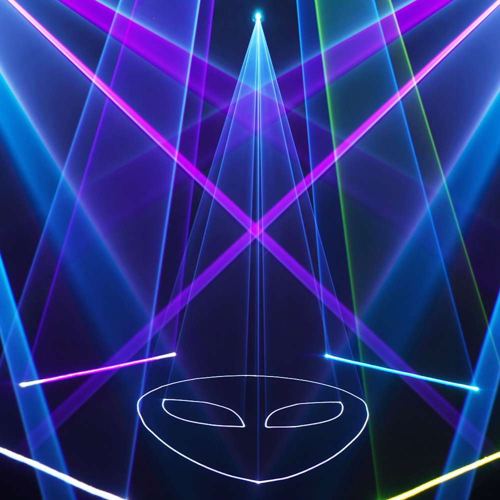 SHEHDS Constellaser 12W Moving Head Laser Light With Ring Effect For Club Wedding Party