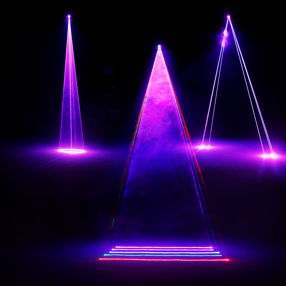 SHEHDS New 1W RGB Scan Pattern Laser For Performance Stage DJ Nightclub Wedding