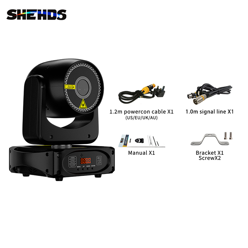 SHEHDS Laser 3W Moving Head Laser Light for Performance Stage Wedding DJ Nightclub