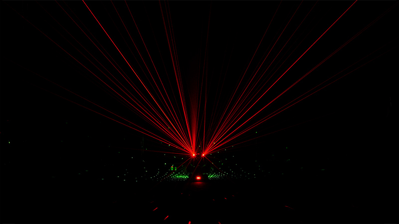 SHEHDS New High Brightness 16X3W LED Football Moving head light 3in1(Beam&Laser&Strobe) Lighting Red and Green Laser For Disco Gig Dj