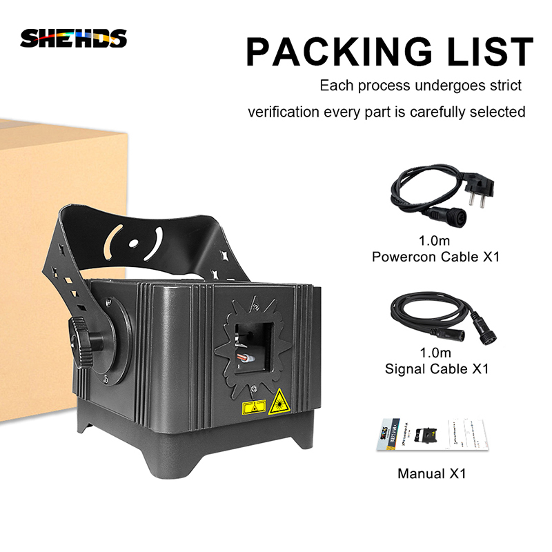 SHEHDS Waterproof 3W RGB Scanning Pattern Animation Laser Light For  Performance Stage Wedding
