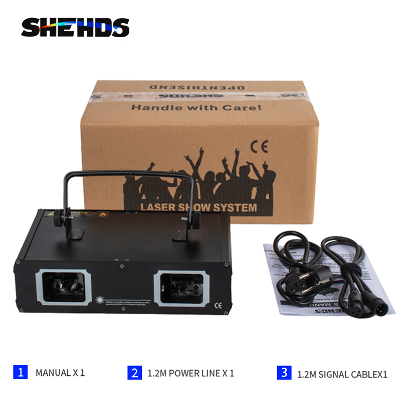 SHEHDS New RGB Laser Lamp 2 Head Laser For Performance Stage