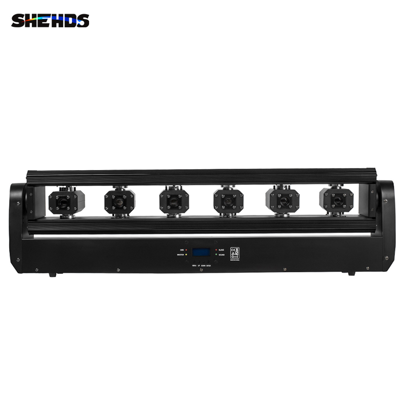 SHEHDS New Laser Moving Head 3000mW RGB 3in1 DMX Scanner Laser Light 6 Head Full Color For Party Disco DJ Bar