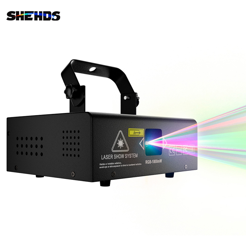 SHEHDS New 1W RGB Scan Pattern Laser For Performance Stage DJ Nightclub Wedding
