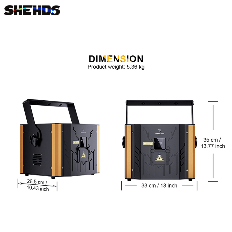 SHEHDS 6W GRB Laser Light For Wedding DJ Club Theater Performance stage