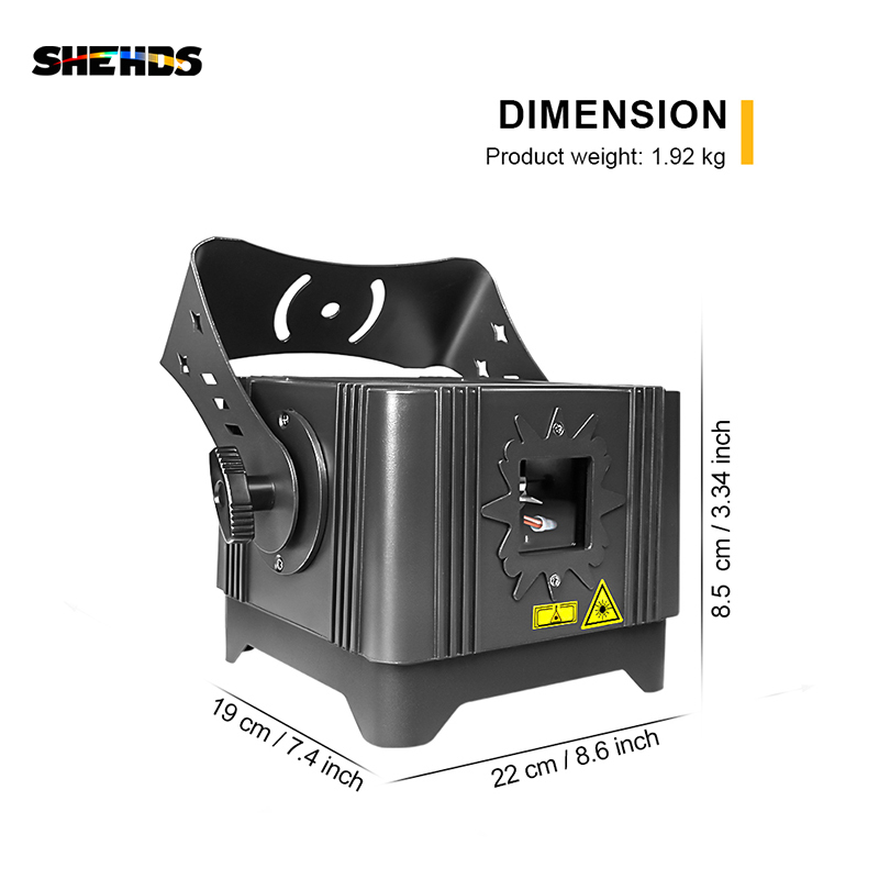 SHEHDS Waterproof 3W RGB Scanning Pattern Animation Laser Light For  Performance Stage Wedding