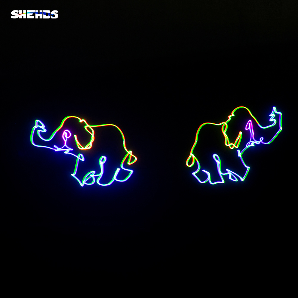 SHEHDS New RGB Laser Lamp 2 Head Laser For Performance Stage