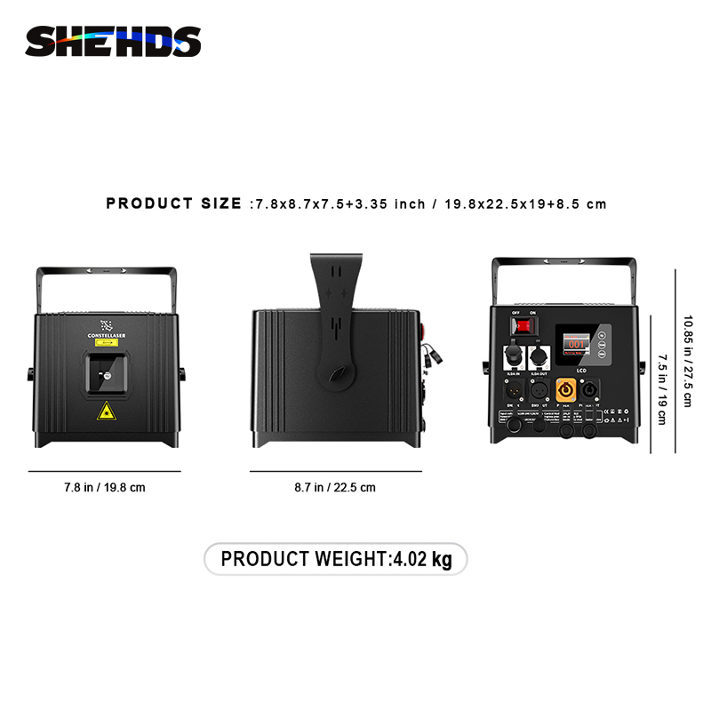 Constellaser New Rechargeable Waterproof IP65 6W RGB Animation Laser For Outdoor Wedding DJ Club Theater Performance stage