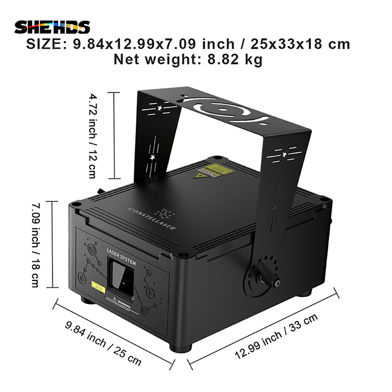 Constellaser APP Control 12W Laser Light series RGB Animation Scanner DMX512