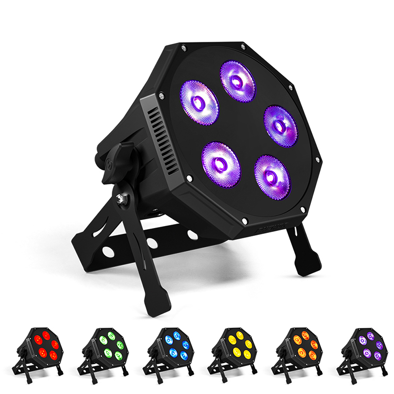SHEHDS LED GlamoPar 5x12W/7X12W RGBAL+UV Lighting For Wedding Concert Club