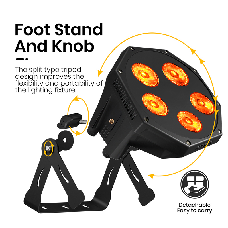 SHEHDS LED GlamoPar 5x12W/7X12W RGBAL+UV Lighting For Wedding Concert Club