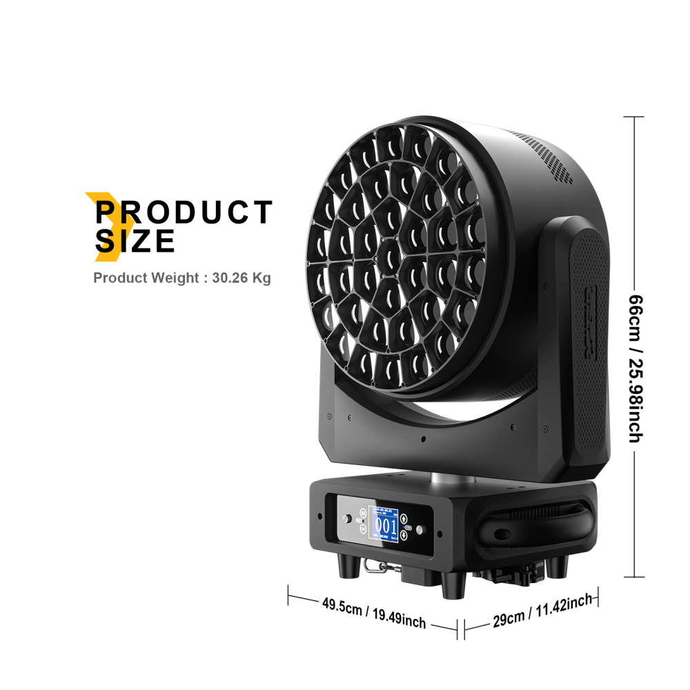 JMS WEBB LED Beam/Wash Big Bees Eyes 37x40W&37x25W RGBW Zoom Lighting  For Stage Party