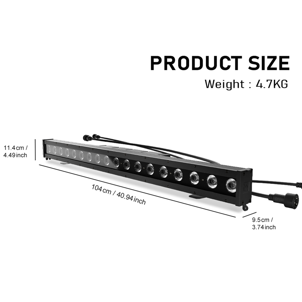 SHEHDS Waterproof LED 18x10W RGBWAUV/RGBLAC Wash Wall Lighting For DJ Party Wedding