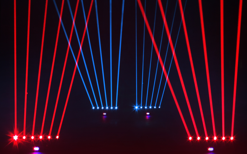 Laser Moving Bar 6x500mw 6 Eyes RGB Stage Effect Beam Moving Head Lighting DJ Party Disco Wedding Stage