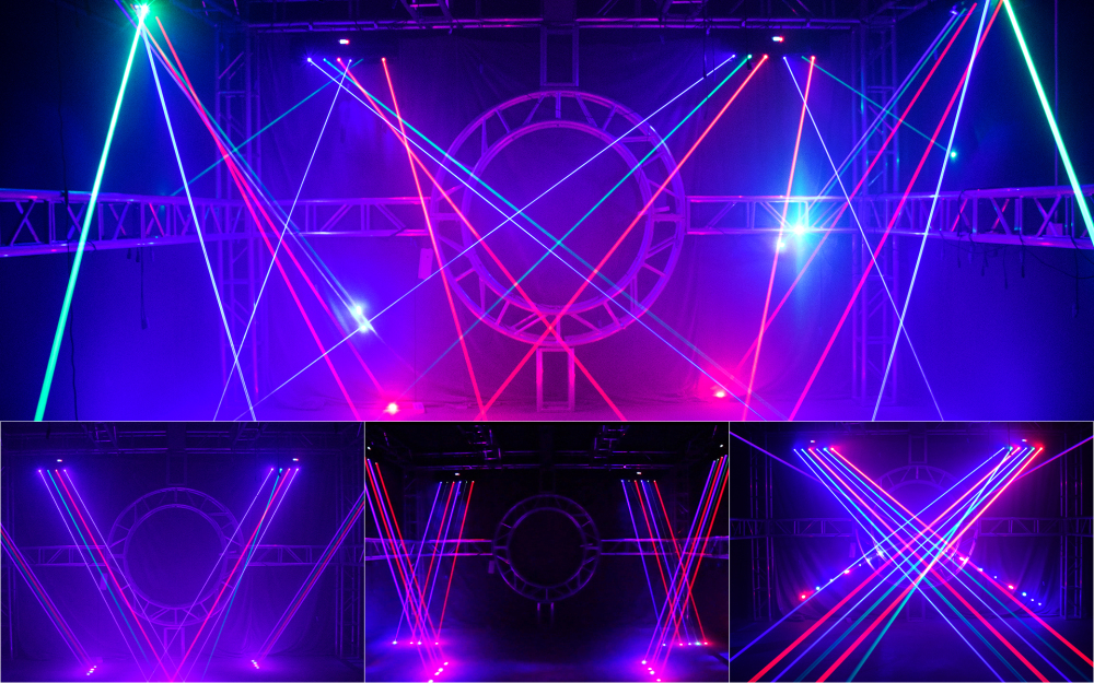 Laser Moving Bar 6x500mw 6 Eyes RGB Stage Effect Beam Moving Head Lighting DJ Party Disco Wedding Stage