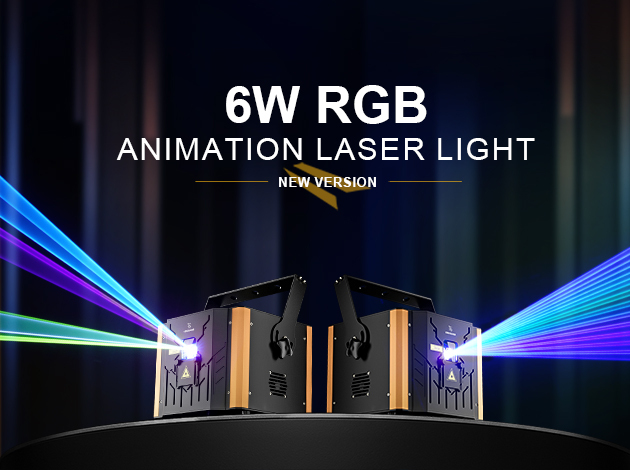 SHEHDS New 6W RGB Laser Light For Wedding DJ Club Theater Performance stage