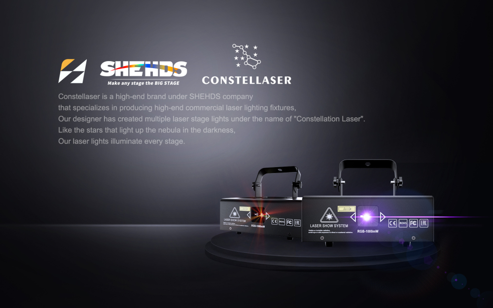 SHEHDS New 1W RGB Scan Pattern Laser For Performance Stage DJ Nightclub Wedding