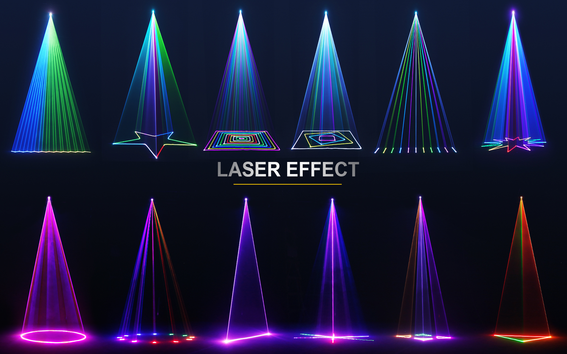 SHEHDS New 1W RGB scan pattern laser For Performance Stage DJ