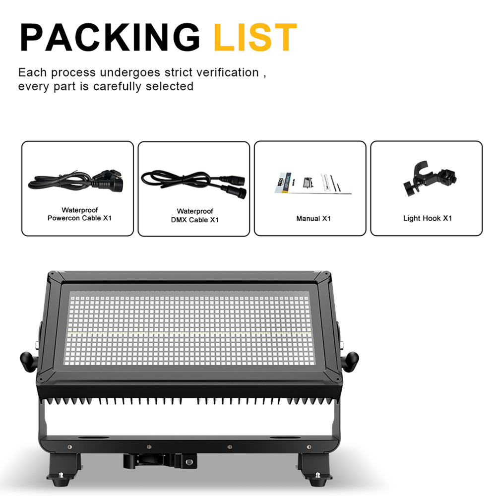 SHEHDS Waterproof LED 350W 12-Pixel Strobe Light For Dj Club