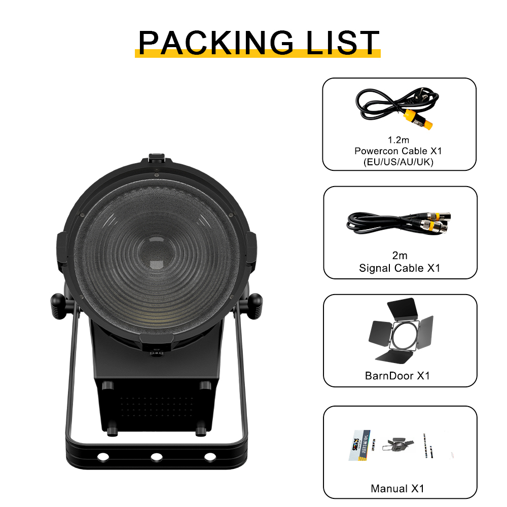 SHEHDS LED 350W  Warm+Cool White Theater Spotlight