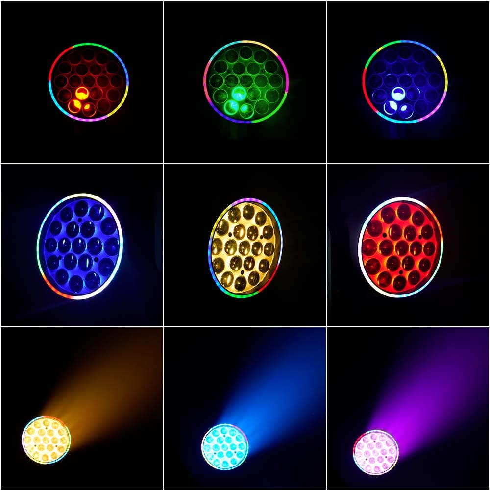 SHEHDS LED Beam+Wash 19x15W RGBW Zoom Lighting For Musical Theater Dance Hall