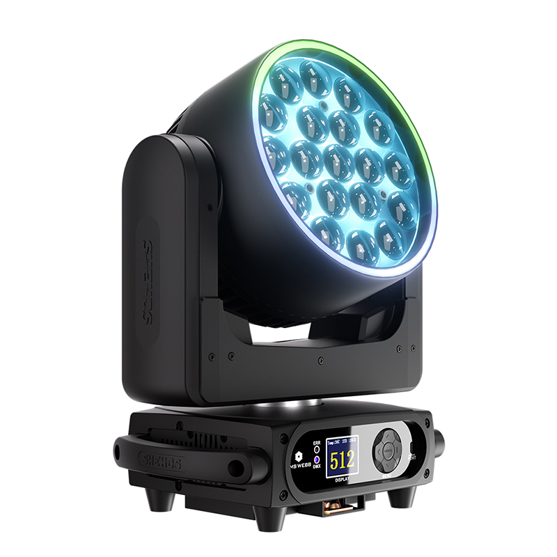 JMS WEBB New LED Beam+Wash 19x20W RGBWAUV/RGBLAC Zoom Lighting for Church Wedding Concert