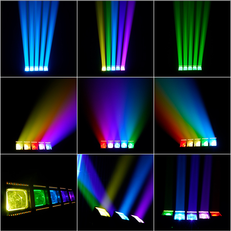 GalaxyJet LED Beam 5x60W RGBW Moving head Matrix Lighting with Ring For Club Party